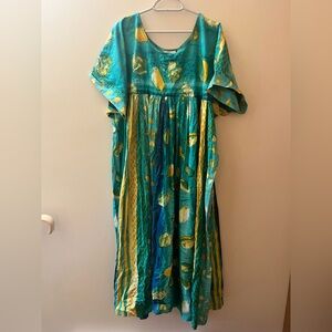 LA lingerie turquoise and yellow dress